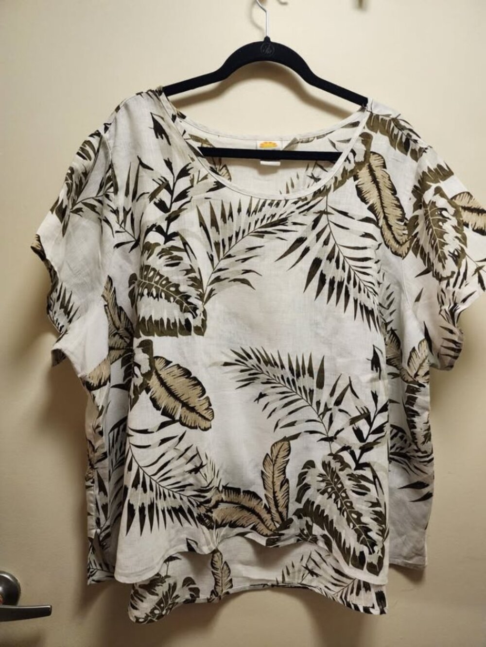 PLUS SIZE C&C CALIFORNIA 100% LINEN TOP - 3X